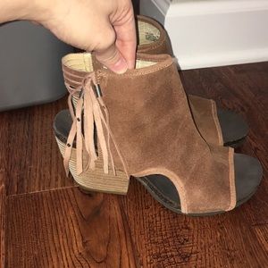 Open toed - covered foot heel